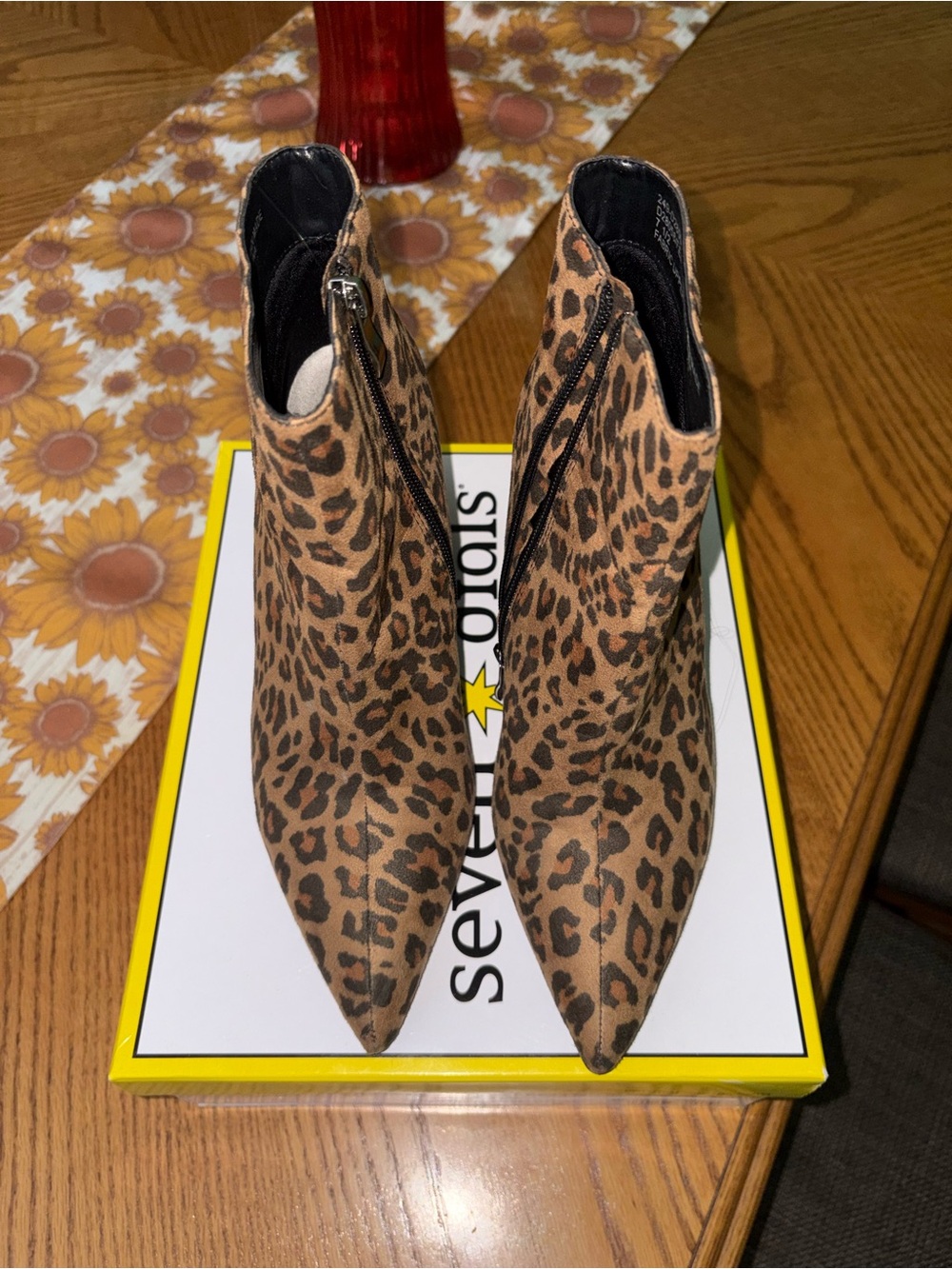 Seven Dials Cheetah print heeled boots size 7.5